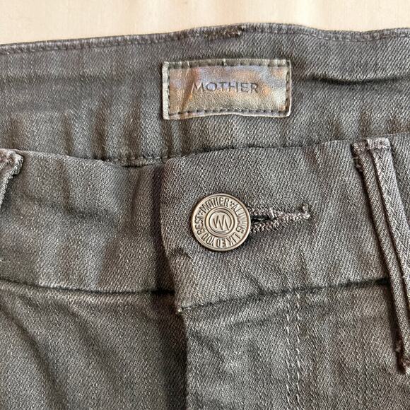 Mother Jeans Skinny Looker Ankle Fray Wash: Guilty (Black) Distressed Sz 25 - Picture 4 of 10